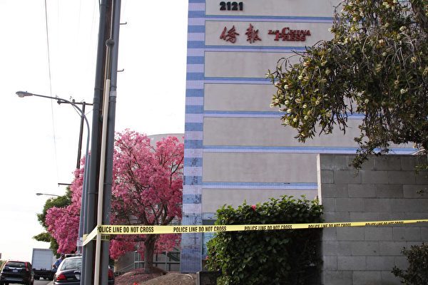 지난 11월 16일, 캘리포니아 알함브라에 위치한 중국어신문 차이나 프레스에서 창립자인 셰이닝(謝一寧) 회장이 총격으로 사망했다. | Jiang Linda/The Epoch Times