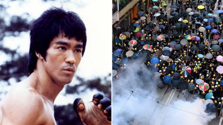 홍콩 시위대 사이에 이소룡 ‘물의 가르침’ 유행..“맞서지 말고 유연하게 대응”