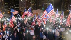 홍콩 시위대, 미국 홍콩인권법 제정 감사 집회 개최…추수감사절에 맞춰