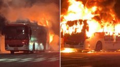 버스 녹아내린 ‘대형 화재’에도 승객 한 명도 다치지 않게 대피시킨 버스 기사님