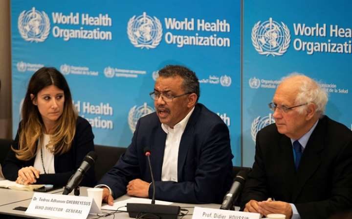 세계보건기구 관계자들이 지난 1월 22일 우한 폐렴에 대해 설명하고 있다. | AP=연합뉴스