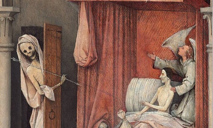 히에로니무스 보스(Hieronymus Bosch)의 '죽음과 구두쇠(Death and the Miser)'부분, 약 1485~1490년경, 워싱턴 국립미술관./Public Domain
