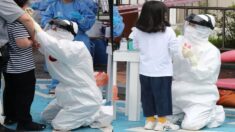 잔뜩 긴장한 대전 초등학생들을 위해 무릎 꿇은 채 눈높이 맞춰 검사한 의료진들