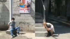 중국 봉쇄식 관리의 실상…수갑 채워져 거리에 묶인 주민들