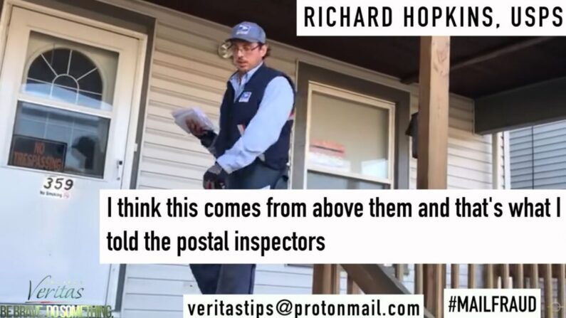 지난 6일 미국 펜실베이니아 주 우체국 내부고발자인 집배원 리처드 홉킨스 영상 | 프로젝트 베리타스
