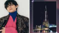 방탄소년단 뷔, 한국 연예인 최초로 세계 최고층 빌딩에 생일 LED쇼 펼친다