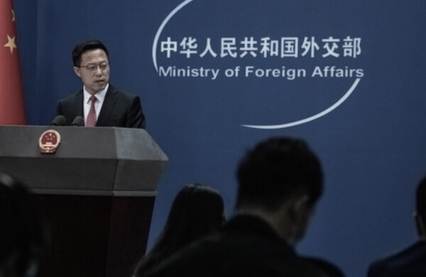 자오리젠 중국 외교부 대변인 | 베이징 EPA/연합뉴스