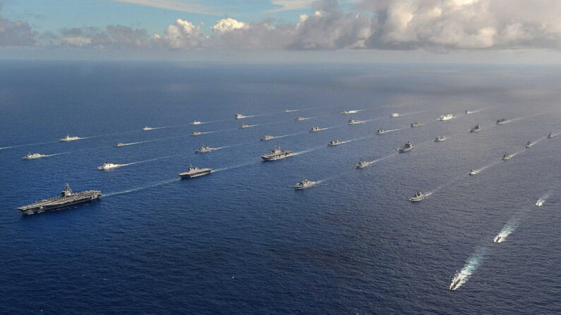 2020년도 림팩 훈련에 참가한 세계 각국 군함들 | 자료사진.