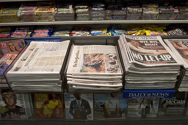 뉴욕의 한 신문 스탠드 (Michael Brown/Getty Images)