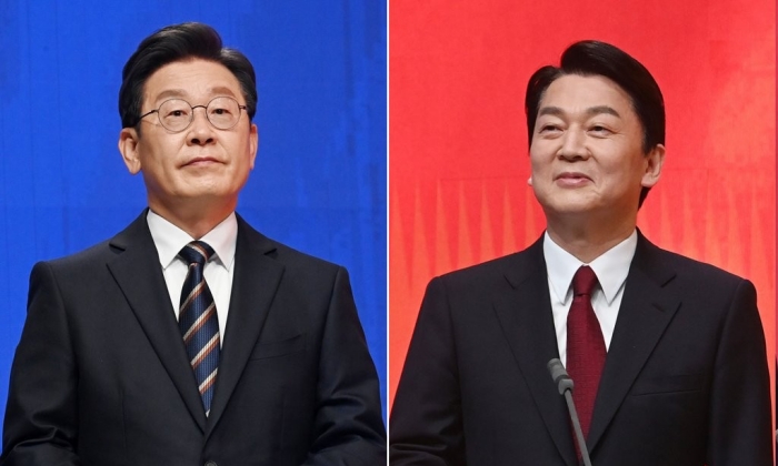 지난 20대 대선 당시 토론 준비하는 이재명(좌), 안철수 후보 | 연합뉴스
