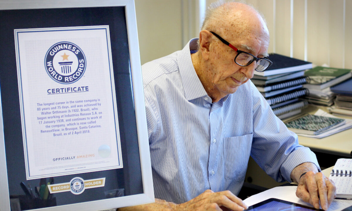 한 직장에서만 84년 근무한 100세 男, 기네스 세계기록