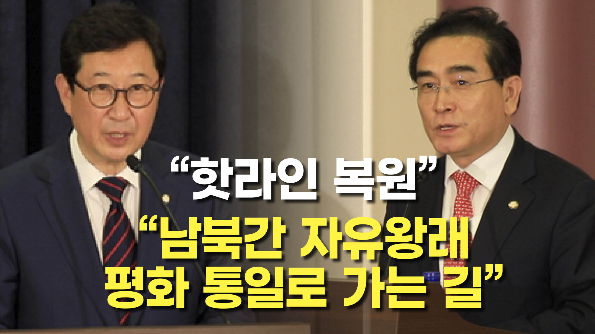 태영호 “남북간 자유왕래, 평화 통일로 가는 길”, 김한정 "핫라인 복원"