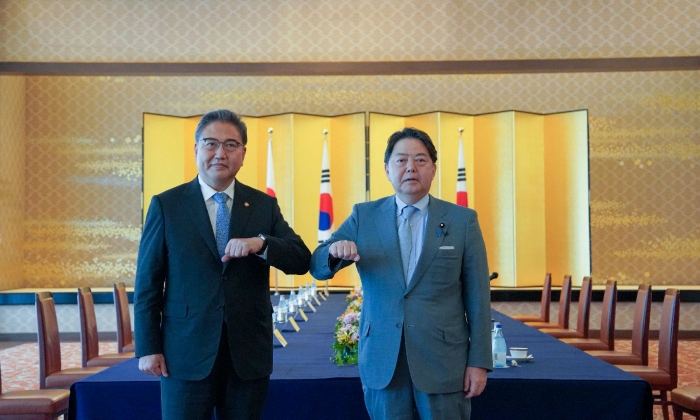 박진 외교부 장관과 하야시 요시마사 일본 외무상이 7월 18일 도쿄에서 외교장관 회담을 가졌다. | 외교부 제공