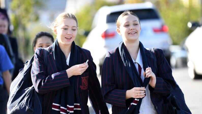 호주 시드니 고등학교 학생들 | Dan Peled/AAP via Reuters=연합뉴스