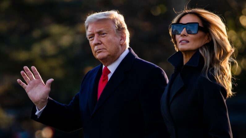 도널드 트럼프 전 미국 대통령과 아내 멜라니아. 2020.11.23 | SAMUEL CORUM/AFP via Getty Images=연합뉴스