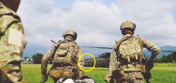 2020년 대만이 공개한 미군과 대만군의 연합훈련 장면. 블랙호크 헬리콥터에 새겨진 대만군 휘장이 보인다(노란색 원). | 미군 제1특전단 페이스북/연합뉴스