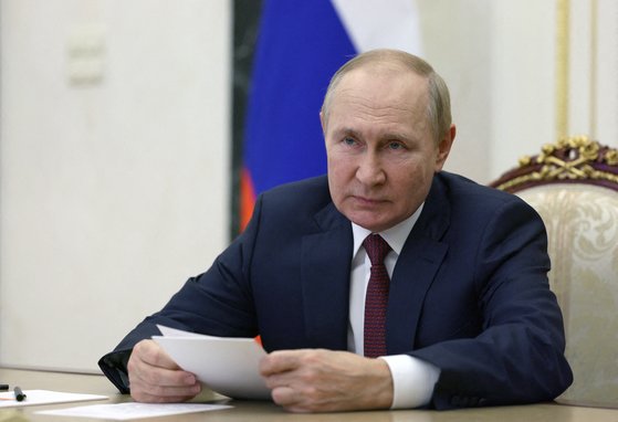 22.09.29(현지시간) 블라디미르 푸틴 러시아 대통령이 국가안보위원회 회의에 참석하고 있다 | 로이터=연합뉴스