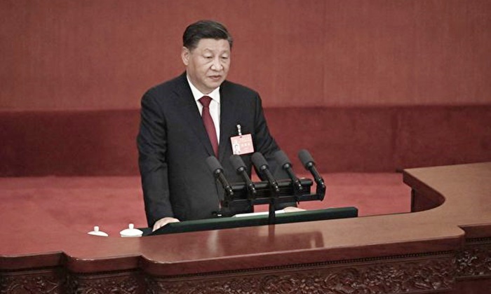 2022년 10월 16일 시진핑 중국 공산당 총서기가 20차 당대회에서 업무보고를 하고있다. | NOEL CELIS/AFP via Getty Images