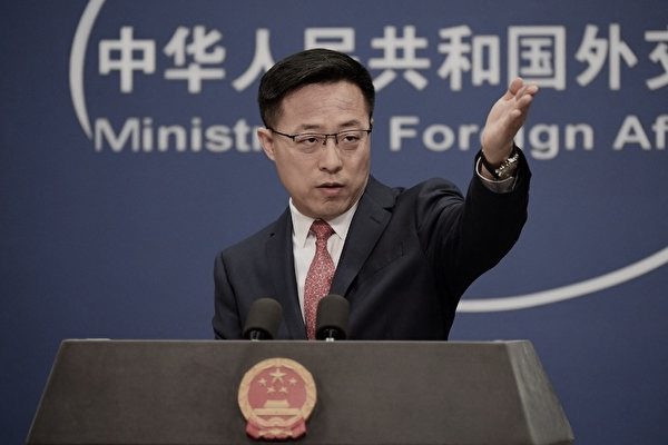 중국 외교부 자오리젠 대변인. | GREG BAKER/AFP/연합뉴스