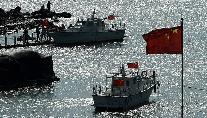 대만 맞은편에 있는 중국 남동부 푸젠(福建)성 핑탄현(平潭縣)의 한 항구. | GREG BAKER/AFP via Getty Images=연합