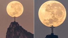“3년 기다려 1초 만에 담아냈다” 해외 사진작가가 공개한 ‘보름달 들어 올린 예수상’