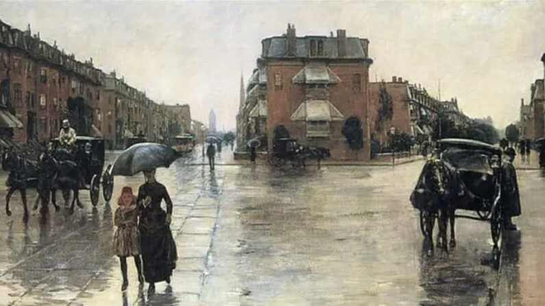 ‘비오는 날의 보스턴’(1885), 차일드 하삼. 톨레도 미술관 | 공개 도메인