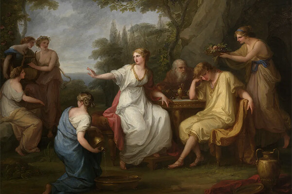 ‘텔레마코스의 슬픔’(1783), 안젤리카 카우프만. 캔버스에 오일. 뉴욕 메트로폴리탄 미술관 | 공개 도메인
