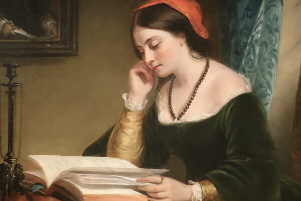 ‘독서하는 소녀’(1858)의 일부, 다니엘 헌팅턴 | 공개 도메인