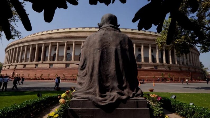 2016년 2월 23일, 인도 뉴델리에 있는 인도 의회 전경 | Money Sharma/AFP via Getty Images