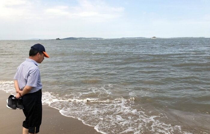 기사의 이해를 돕는 자료 사진. 중국 푸젠성 해변에서 바다 너머로 보이는 대만 진먼다오｜연합뉴스