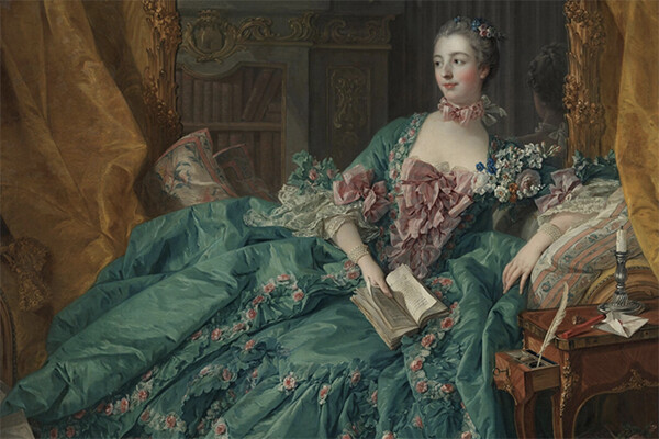  ‘퐁파두르 부인의 초상화’(1756)의 세부, 프랑수아 부셰 | 공개 도메인