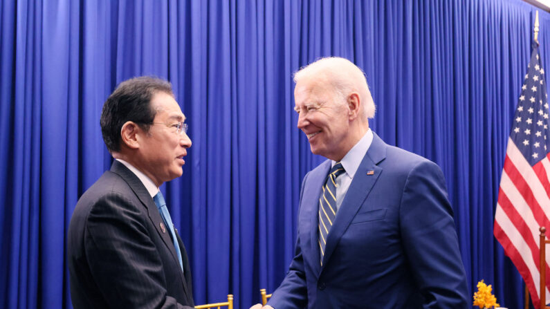기시다 후미오 일본 총리와 조 바이든 미국 대통령 | UPI /연합뉴스