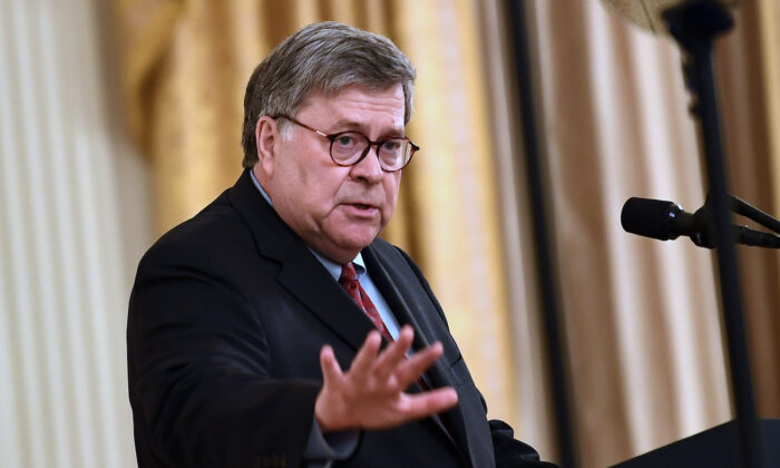 윌리엄 바 미 법무장관 | Brendan Smialowski/AFP via Getty Images
